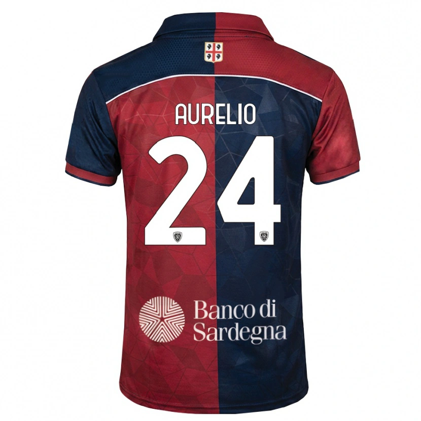 Danxen Kinderen Giuseppe Aurelio #24 Bordeauxrood Koninklijk Blauw Thuisshirt Thuistenue 2026/27 T-Shirt
