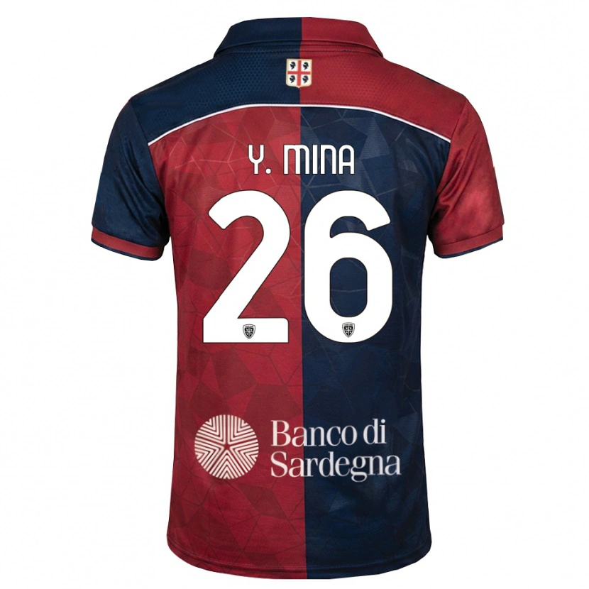 Danxen Kinderen Yerry Mina #26 Bordeauxrood Koninklijk Blauw Thuisshirt Thuistenue 2026/27 T-Shirt