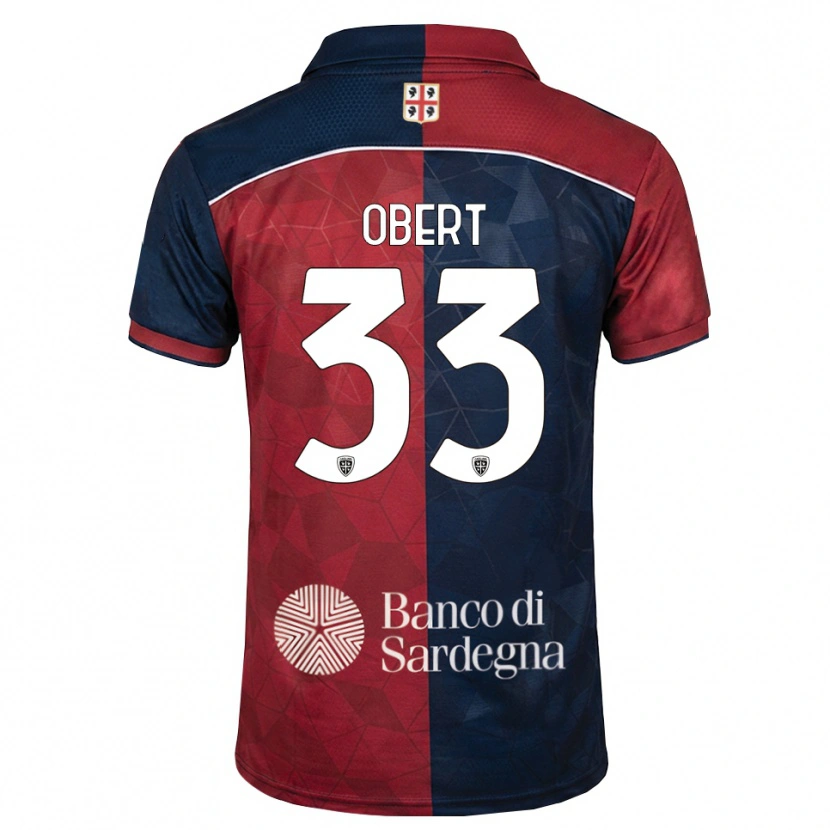 Danxen Kinderen Adam Obert #33 Bordeauxrood Koninklijk Blauw Thuisshirt Thuistenue 2026/27 T-Shirt