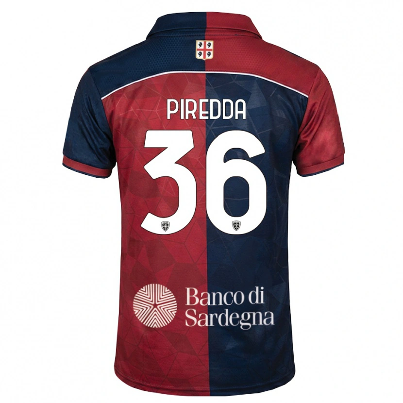 Danxen Kinderen Giuseppe Piredda #36 Bordeauxrood Koninklijk Blauw Thuisshirt Thuistenue 2026/27 T-Shirt