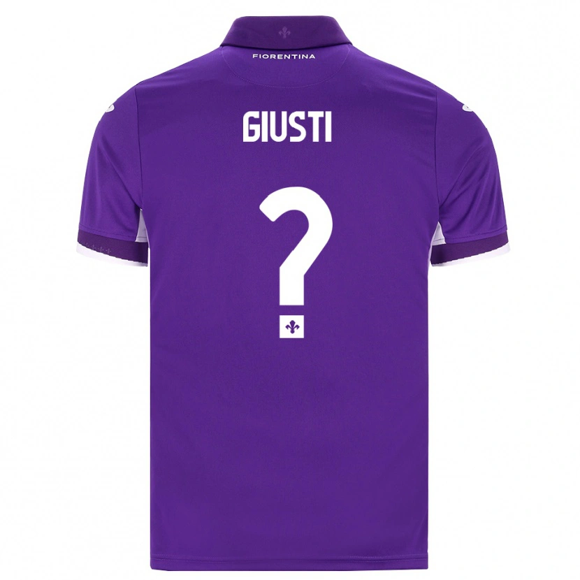 Danxen Kinderen Edoardo Giusti #0 Paars Wit Roze Thuisshirt Thuistenue 2026/27 T-Shirt