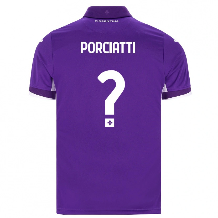 Danxen Kinderen Filippo Porciatti #0 Paars Wit Roze Thuisshirt Thuistenue 2026/27 T-Shirt