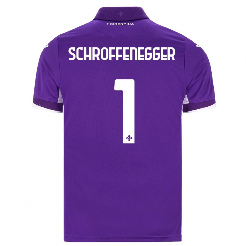 Danxen Kinderen Katja Schroffenegger #1 Paars Wit Roze Thuisshirt Thuistenue 2026/27 T-Shirt