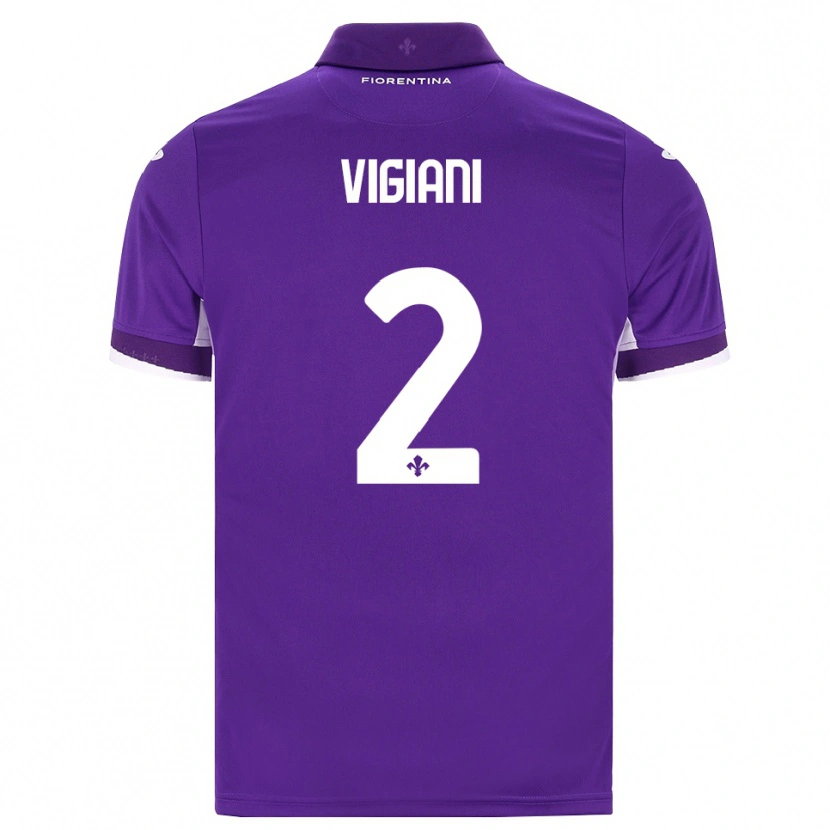 Danxen Kinderen Lorenzo Vigiani #2 Paars Wit Roze Thuisshirt Thuistenue 2026/27 T-Shirt