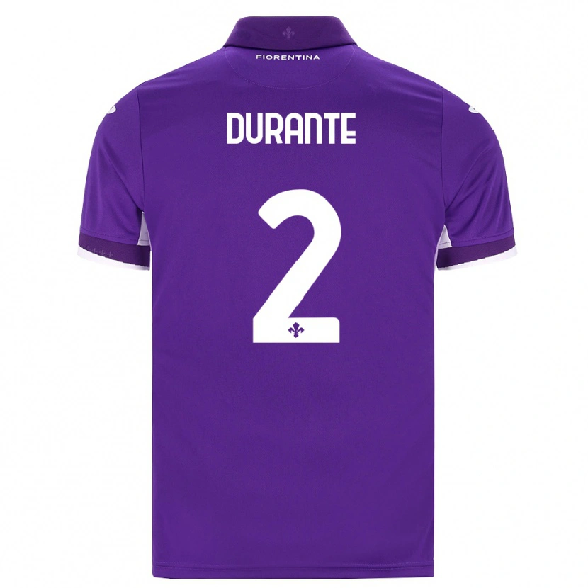 Danxen Kinderen Francesca Durante #2 Paars Wit Roze Thuisshirt Thuistenue 2026/27 T-Shirt