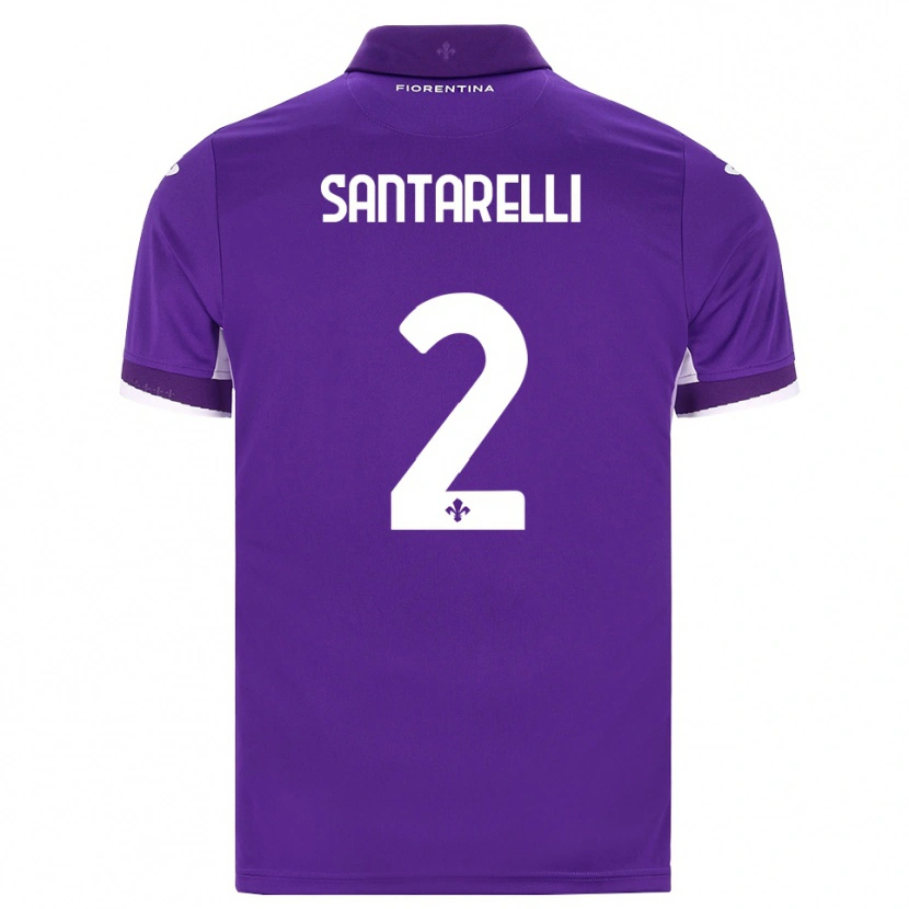 Danxen Kinderen Andrea Santarelli #2 Paars Wit Roze Thuisshirt Thuistenue 2026/27 T-Shirt