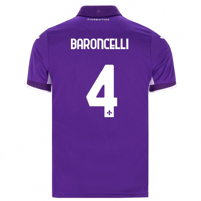 Danxen Kinderen Leonardo Baroncelli #4 Paars Wit Roze Thuisshirt Thuistenue 2026/27 T-Shirt