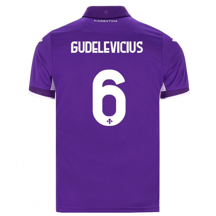 Danxen Kinderen Ernestas Gudelevicius #6 Paars Wit Roze Thuisshirt Thuistenue 2026/27 T-Shirt