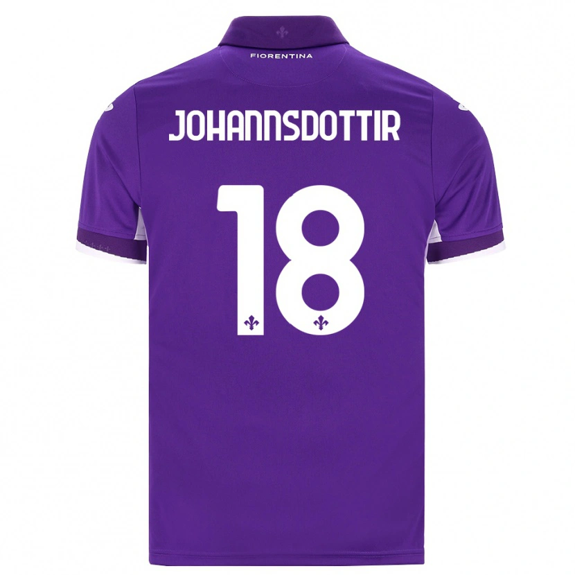 Danxen Kinderen Alexandra Johannsdottir #18 Paars Wit Roze Thuisshirt Thuistenue 2026/27 T-Shirt