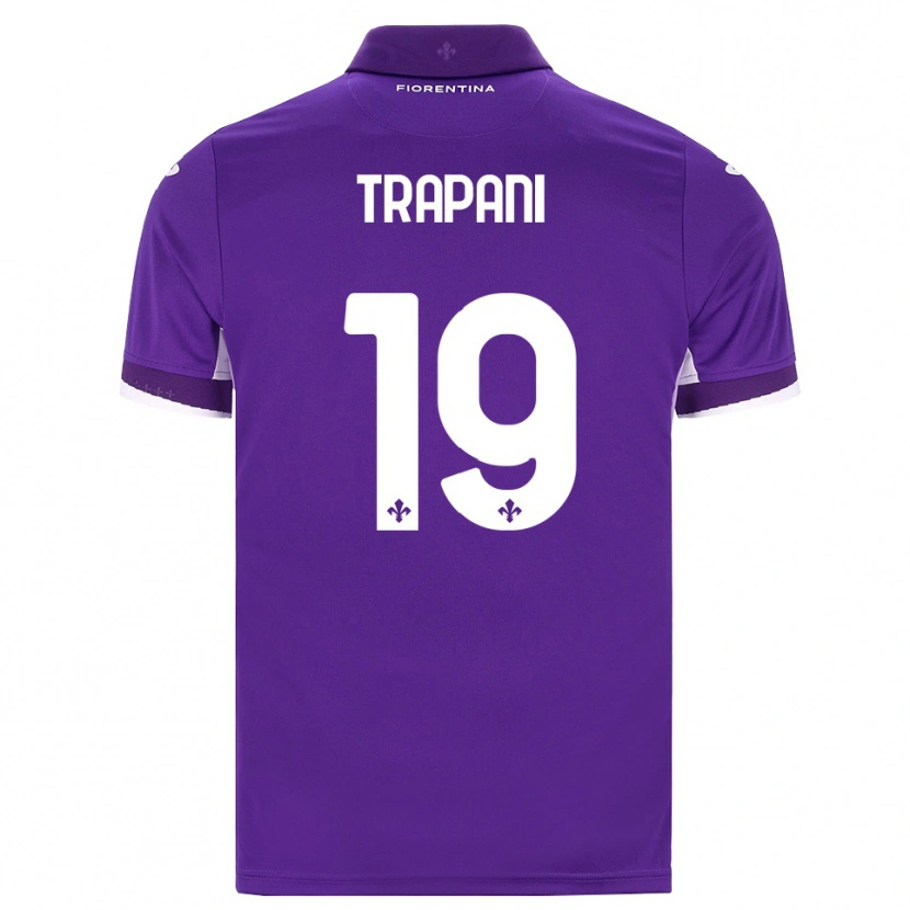 Danxen Kinderen Niccolò Trapani #19 Paars Wit Roze Thuisshirt Thuistenue 2026/27 T-Shirt