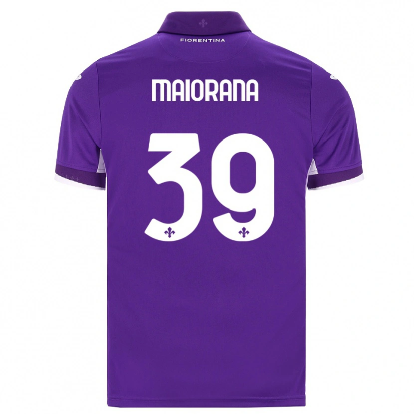 Danxen Kinderen Stefano Maiorana #39 Paars Wit Roze Thuisshirt Thuistenue 2026/27 T-Shirt