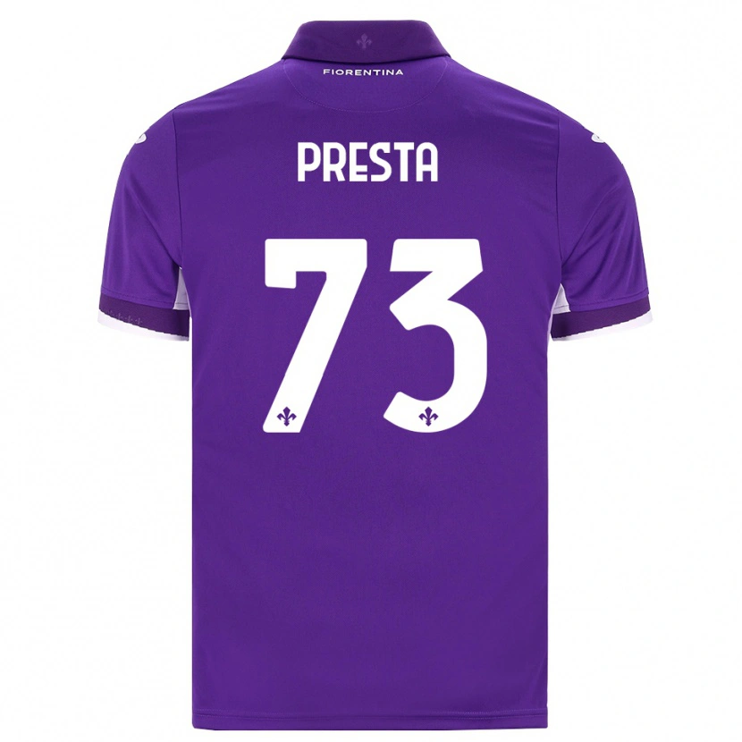 Danxen Kinderen Francesco Presta #73 Paars Wit Roze Thuisshirt Thuistenue 2026/27 T-Shirt