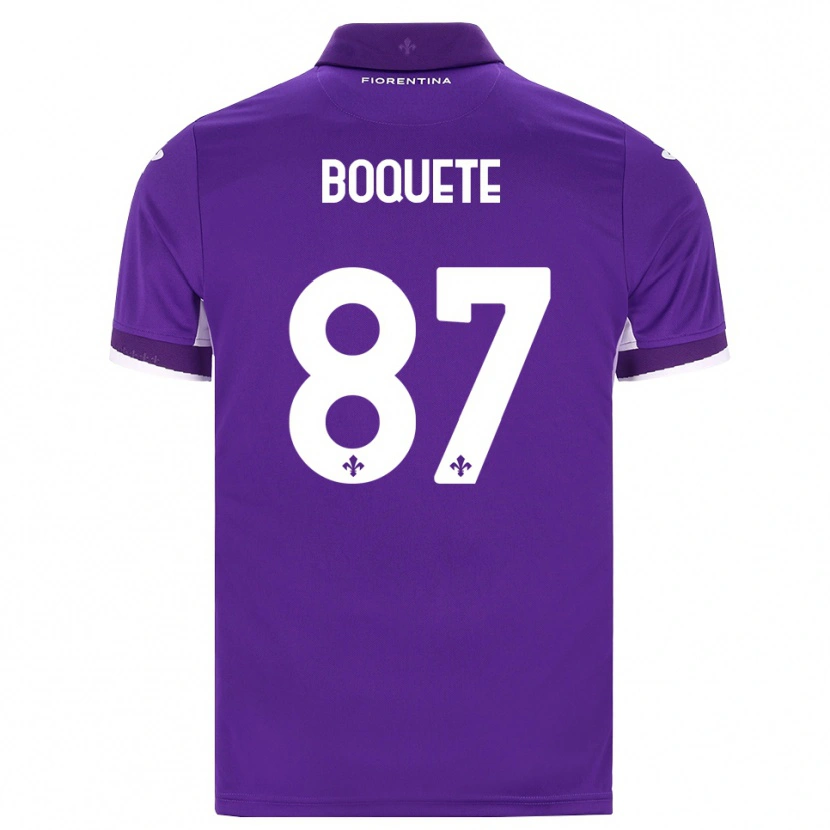 Danxen Kinderen Veronica Boquete #87 Paars Wit Roze Thuisshirt Thuistenue 2026/27 T-Shirt