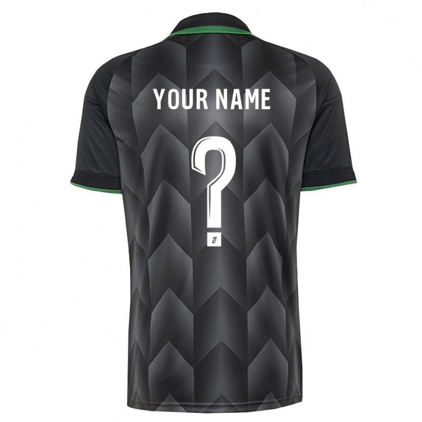 Danxen Kinderen Uw Naam #0 Wit Zwart Groen Uitshirt Uittenue 2026/27 T-Shirt