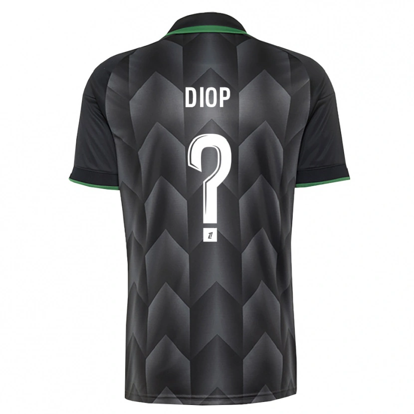 Danxen Kinderen Alassane Diop #0 Wit Zwart Groen Uitshirt Uittenue 2026/27 T-Shirt