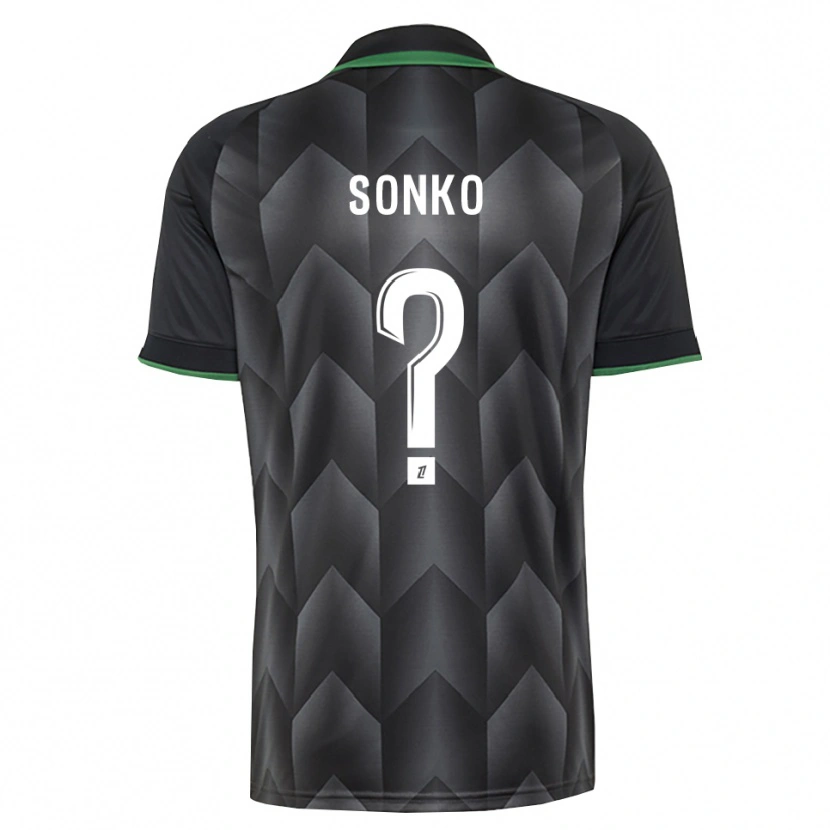 Danxen Kinderen Naël Sonko #0 Wit Zwart Groen Uitshirt Uittenue 2026/27 T-Shirt