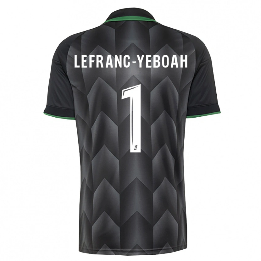 Danxen Kinderen Daïvy Lefranc-Yeboah #1 Wit Zwart Groen Uitshirt Uittenue 2026/27 T-Shirt