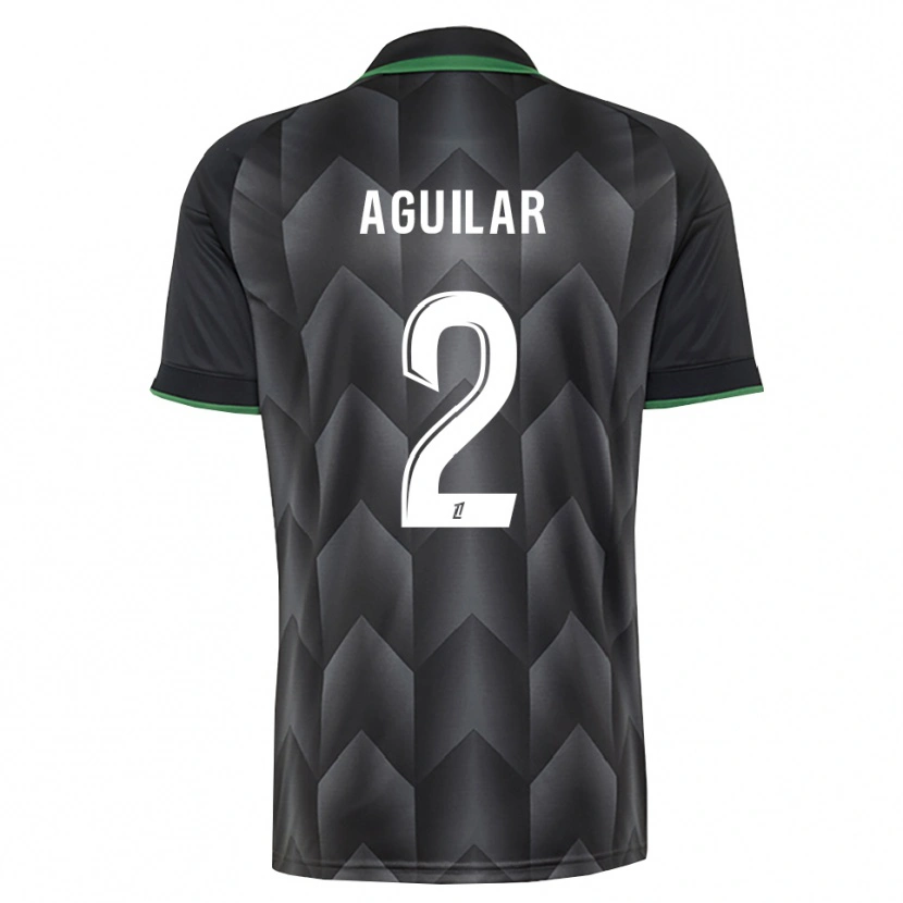 Danxen Kinderen Ruben Aguilar #2 Wit Zwart Groen Uitshirt Uittenue 2026/27 T-Shirt