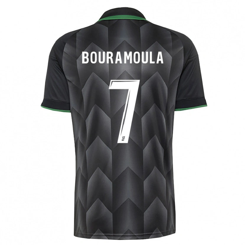 Danxen Kinderen Ilies Bouramoula #7 Wit Zwart Groen Uitshirt Uittenue 2026/27 T-Shirt