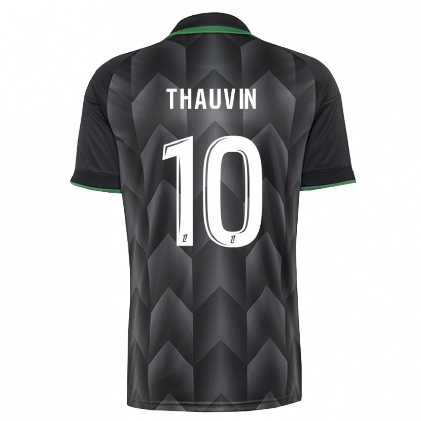 Danxen Kinderen Florian Thauvin #10 Wit Zwart Groen Uitshirt Uittenue 2026/27 T-Shirt