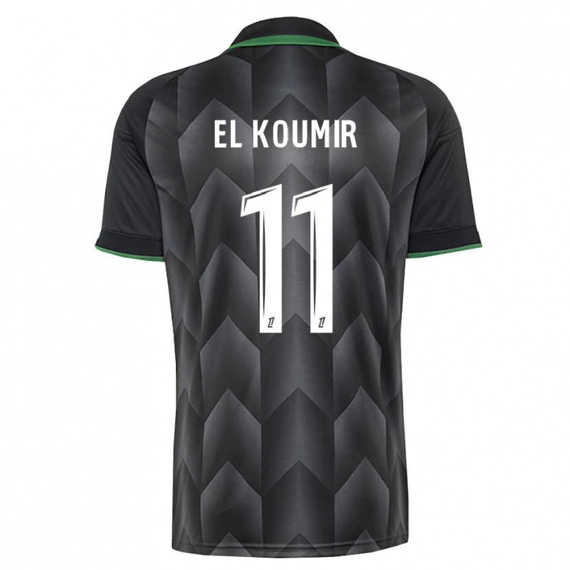 Danxen Kinderen Kaîna El Koumir #11 Wit Zwart Groen Uitshirt Uittenue 2026/27 T-Shirt