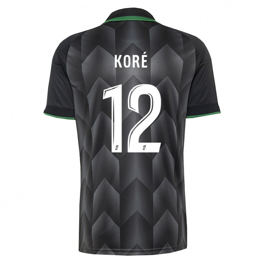 Danxen Kinderen Mathis Koré #12 Wit Zwart Groen Uitshirt Uittenue 2026/27 T-Shirt