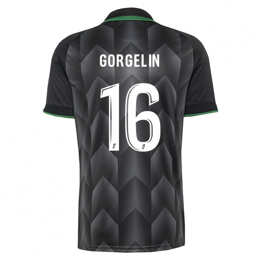 Danxen Kinderen Mathieu Gorgelin #16 Wit Zwart Groen Uitshirt Uittenue 2026/27 T-Shirt