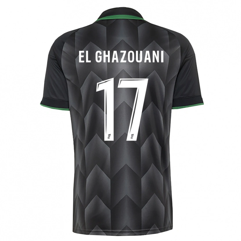 Danxen Kinderen Fatima El Ghazouani #17 Wit Zwart Groen Uitshirt Uittenue 2026/27 T-Shirt