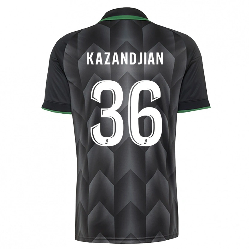 Danxen Kinderen Lara Kazandjian #36 Wit Zwart Groen Uitshirt Uittenue 2026/27 T-Shirt