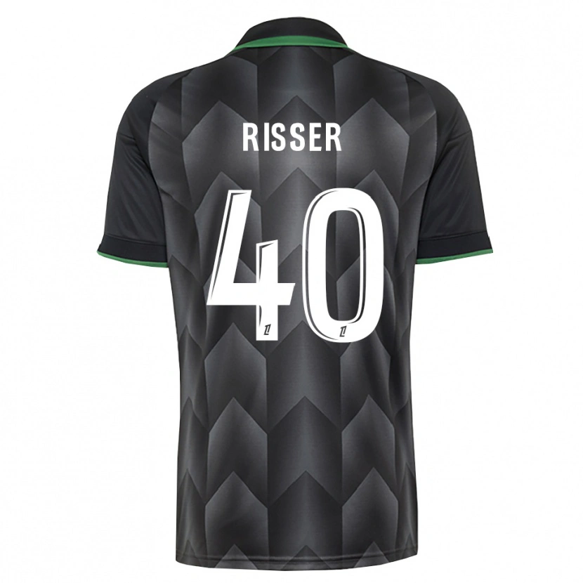 Danxen Kinderen Robin Risser #40 Wit Zwart Groen Uitshirt Uittenue 2026/27 T-Shirt