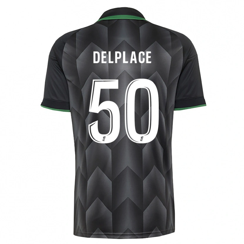 Danxen Kinderen Adam Delplace #50 Wit Zwart Groen Uitshirt Uittenue 2026/27 T-Shirt