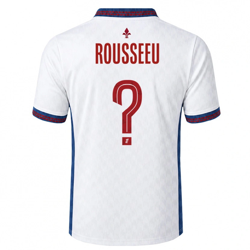 Danxen Kinderen Justine Rousseeu #0 Rood Wit Blauw Uitshirt Uittenue 2026/27 T-Shirt