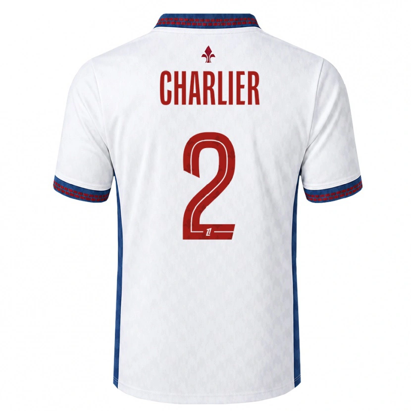 Danxen Kinderen Amaury Charlier #2 Rood Wit Blauw Uitshirt Uittenue 2026/27 T-Shirt