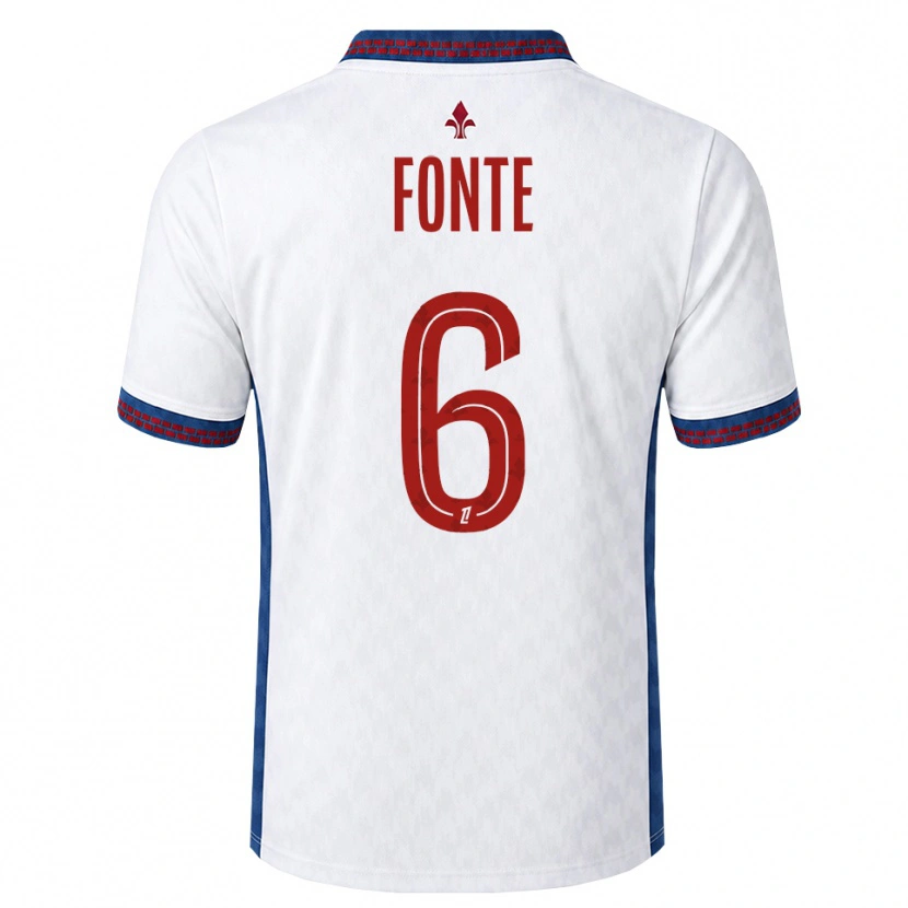 Danxen Kinderen Jose Fonte #6 Rood Wit Blauw Uitshirt Uittenue 2026/27 T-Shirt
