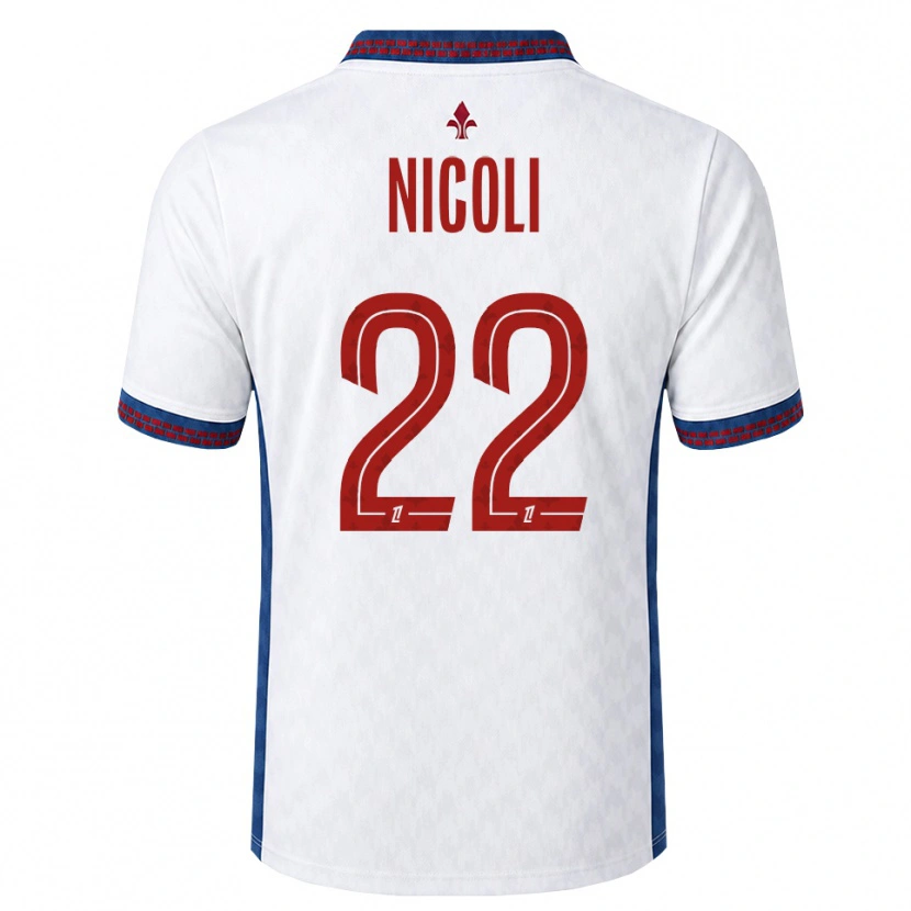 Danxen Kinderen Morgane Nicoli #22 Rood Wit Blauw Uitshirt Uittenue 2026/27 T-Shirt