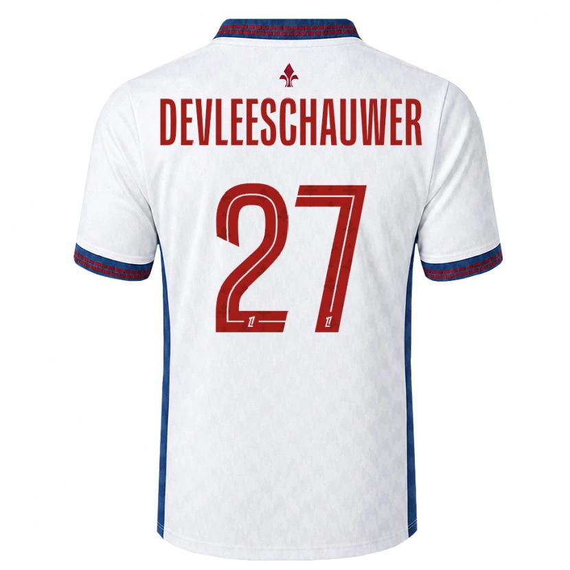 Danxen Kinderen Gwenaëlle Devleeschauwer #27 Rood Wit Blauw Uitshirt Uittenue 2026/27 T-Shirt