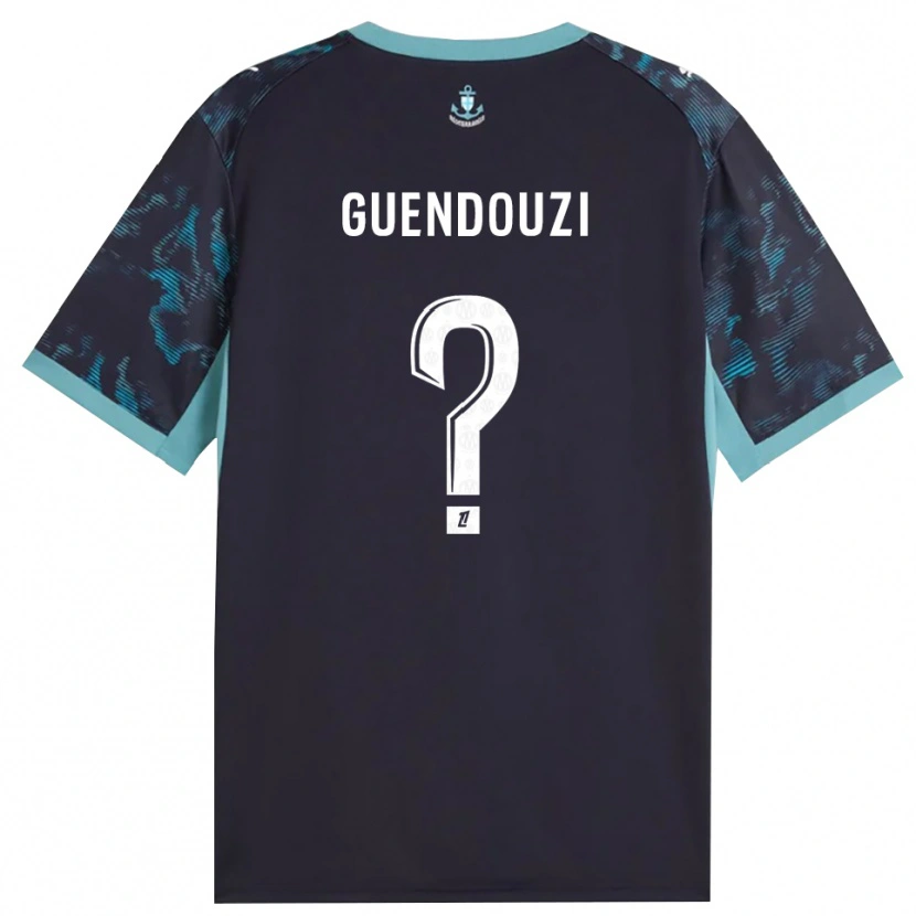 Danxen Kinderen Milan Guendouzi #0 Licht Turkoois Wit Zwart Uitshirt Uittenue 2026/27 T-Shirt