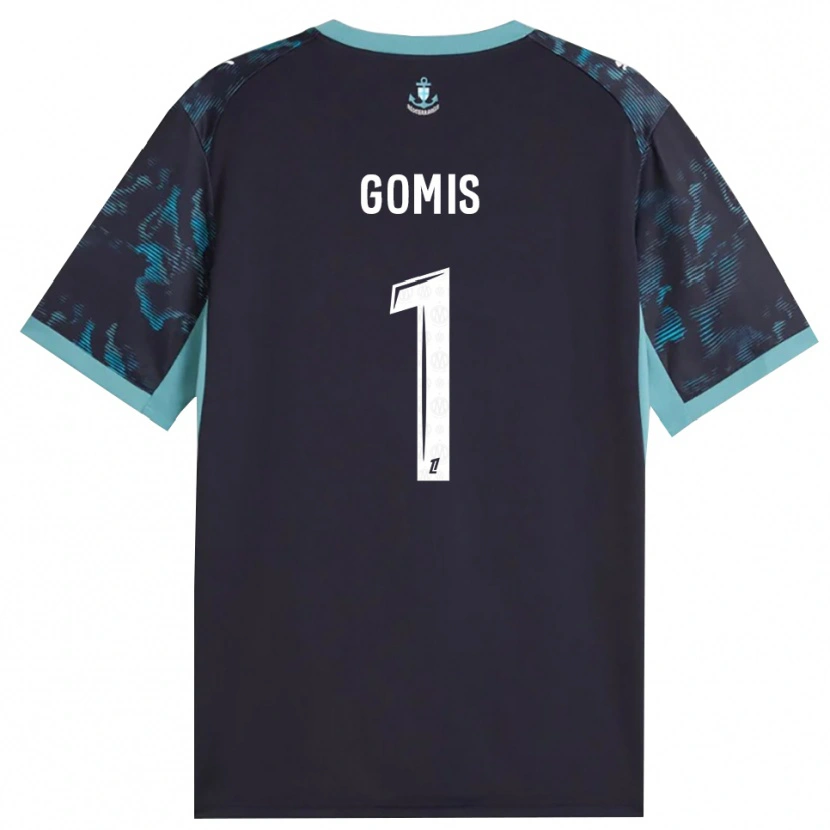 Danxen Kinderen Ibrahim Gomis #1 Licht Turkoois Wit Zwart Uitshirt Uittenue 2026/27 T-Shirt