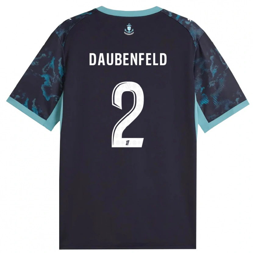 Danxen Kinderen Lucas Daubenfeld #2 Licht Turkoois Wit Zwart Uitshirt Uittenue 2026/27 T-Shirt