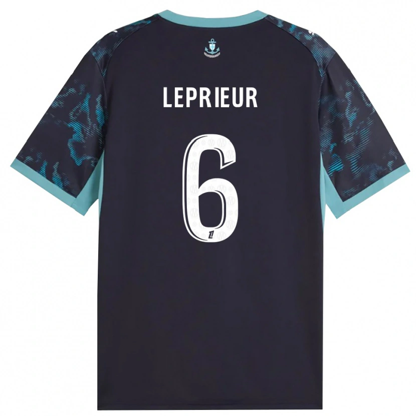 Danxen Kinderen Eliott Leprieur #6 Licht Turkoois Wit Zwart Uitshirt Uittenue 2026/27 T-Shirt