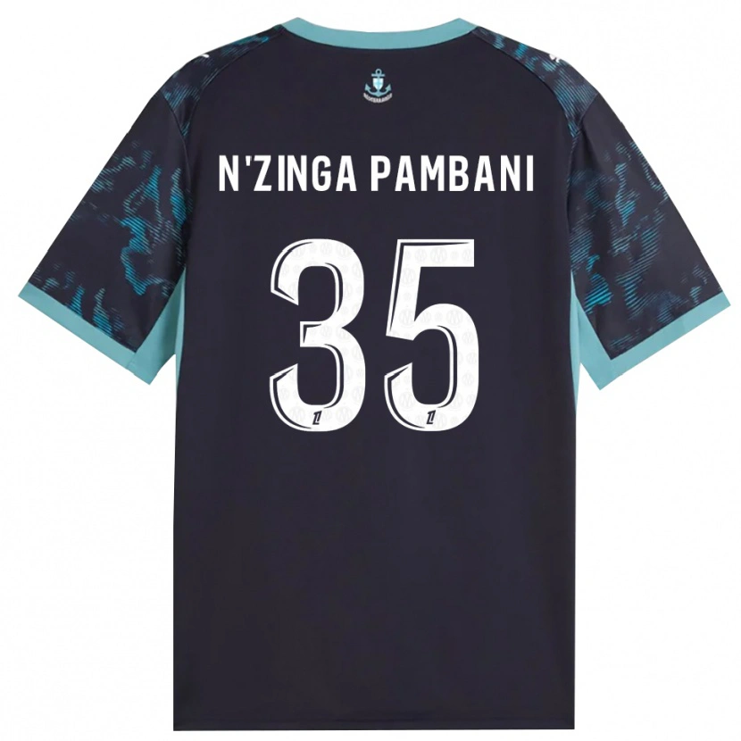 Danxen Kinderen Pladi N'zinga Pambani #35 Licht Turkoois Wit Zwart Uitshirt Uittenue 2026/27 T-Shirt