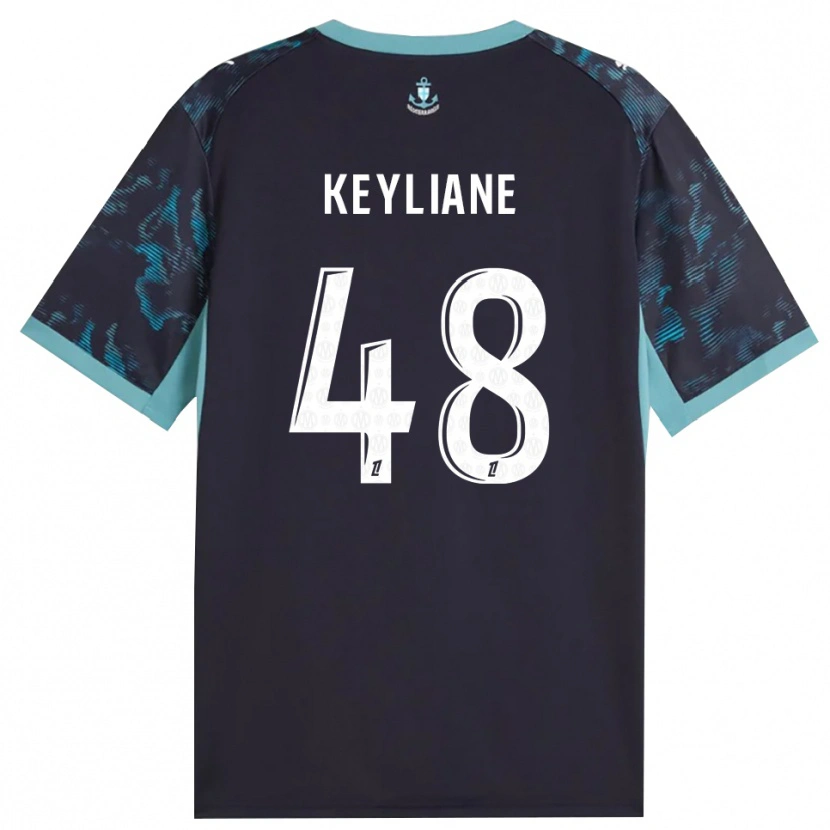 Danxen Kinderen Keyliane Abdallah #48 Licht Turkoois Wit Zwart Uitshirt Uittenue 2026/27 T-Shirt