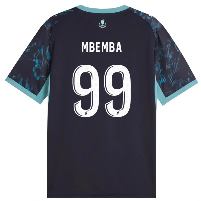Danxen Kinderen Chancel Mbemba #99 Licht Turkoois Wit Zwart Uitshirt Uittenue 2026/27 T-Shirt