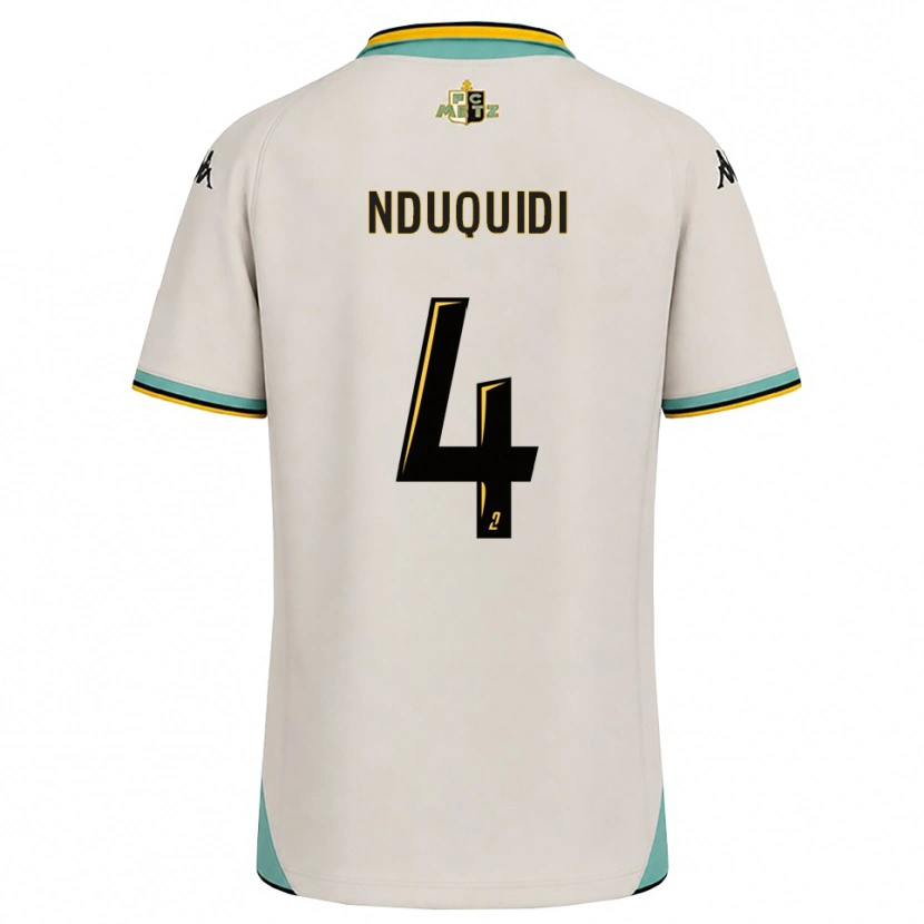 Danxen Kinderen Benjamin Nduquidi #4 Bloemenwit Zwart Uitshirt Uittenue 2026/27 T-Shirt