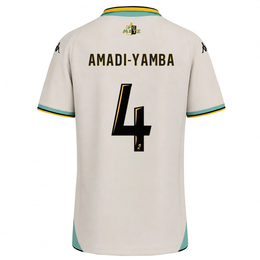 Danxen Kinderen Nelson Amadi-Yamba #4 Bloemenwit Zwart Uitshirt Uittenue 2026/27 T-Shirt