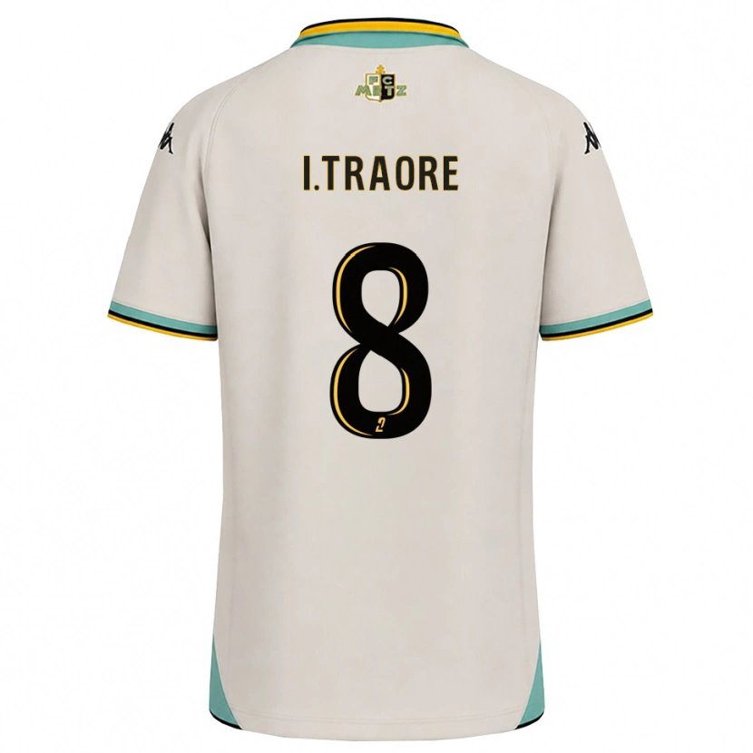 Danxen Kinderen Ismaël Traoré #8 Bloemenwit Zwart Uitshirt Uittenue 2026/27 T-Shirt