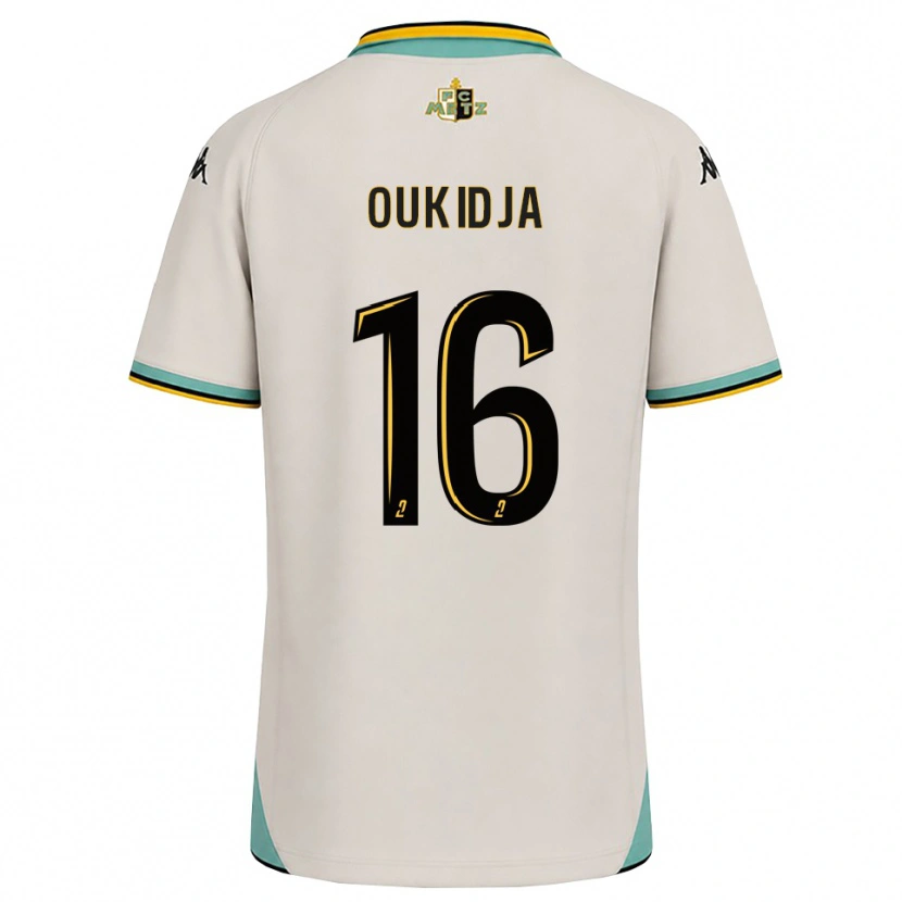 Danxen Kinderen Alexandre Oukidja #16 Bloemenwit Zwart Uitshirt Uittenue 2026/27 T-Shirt