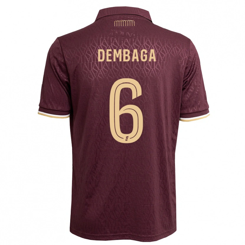 Danxen Kinderen Boubakar Dembaga #6 Maroon Zandbruin Uitshirt Uittenue 2026/27 T-Shirt