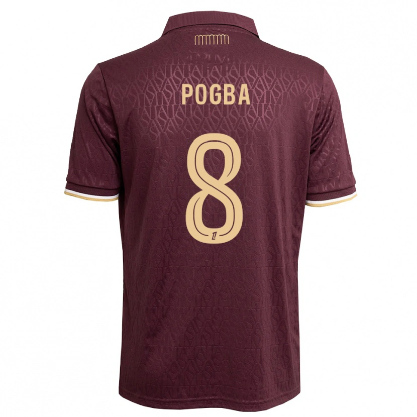 Danxen Kinderen Paul Pogba #8 Maroon Zandbruin Uitshirt Uittenue 2026/27 T-Shirt