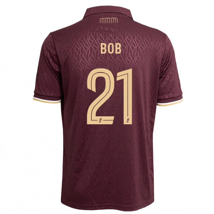 Danxen Kinderen Mohamed Bob #21 Maroon Zandbruin Uitshirt Uittenue 2026/27 T-Shirt